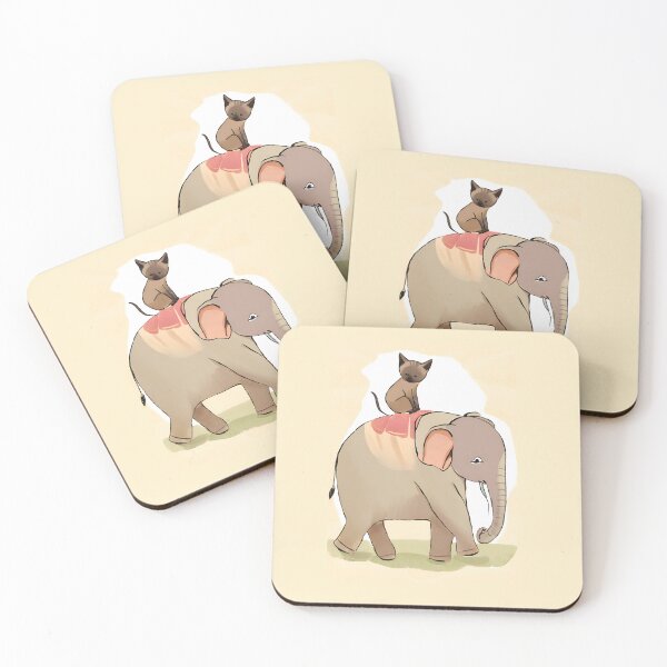 Item preview, A happy cat on an happy elephant designed and sold by catBeniamin.