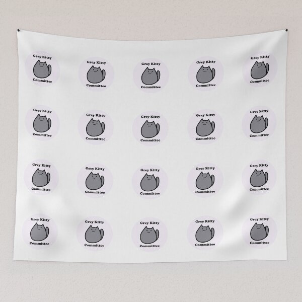 Item preview, Grey Kitty Committee designed and sold by BrainChaosArt.