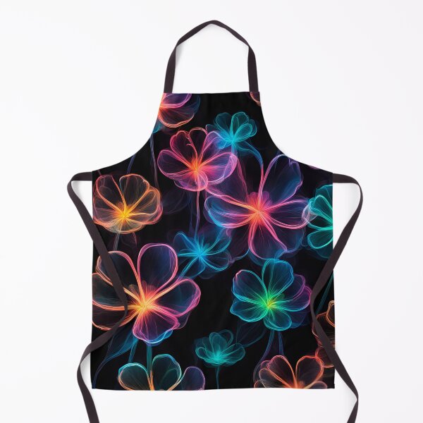 Item preview, FLORAL AND TROPICAL PATTERN O10 - Gift items and personal use / Abstract, Pink, Leaves, Black, Flowers, Transparent, Neon, Bioluminiscent, Art designed and sold by LumDesignArt.