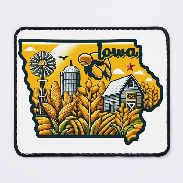 Item preview, Iowa State ,Beautiful Iowa Corn farm, Iowa State map, Iowa Home state Iowa lover / Iowa gift idea / Iowa farmer gift  designed and sold by anodyle.