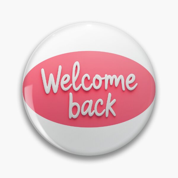 Item preview, Pink Welcome Back Round Sign  designed and sold by AestheticArtHub.