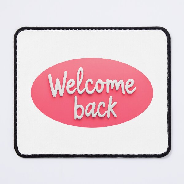 Item preview, Pink Welcome Back Round Sign  designed and sold by AestheticArtHub.