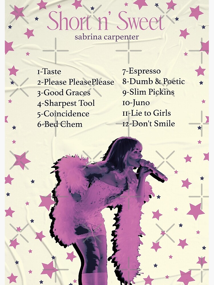 Short n’ Sweet tracklist Poster
