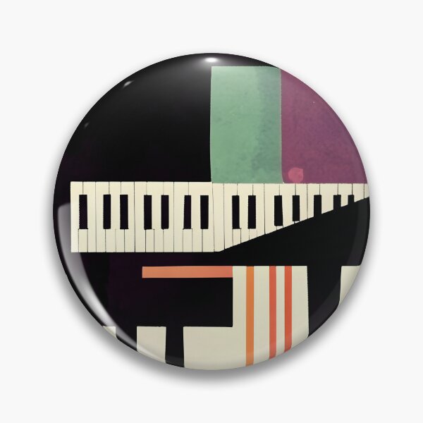 Item preview, Bauhaus Piano Art - Bold Geometric Shapes and Prominent Keyboard Pattern with Vivid Colors AI Generated designed and sold by OlfactoART Studio.