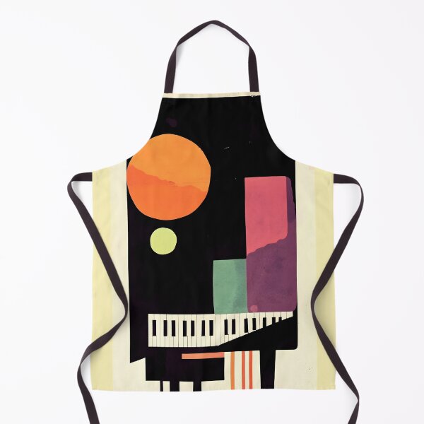 Item preview, Bauhaus Piano Art - Bold Geometric Shapes and Prominent Keyboard Pattern with Vivid Colors AI Generated designed and sold by OlfactoART Studio.