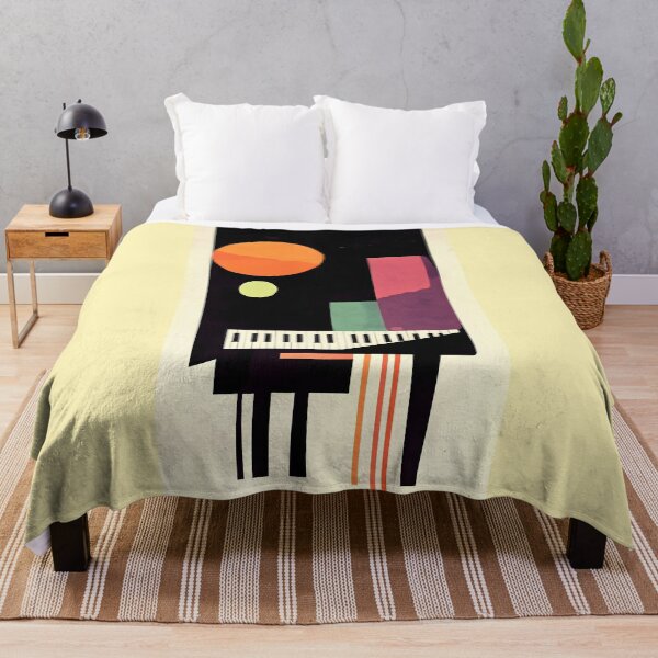 Item preview, Bauhaus Piano Art - Bold Geometric Shapes and Prominent Keyboard Pattern with Vivid Colors AI Generated designed and sold by OlfactoART Studio.