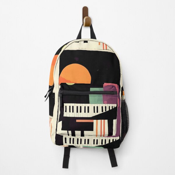 Item preview, Bauhaus Piano Art - Bold Geometric Shapes and Prominent Keyboard Pattern with Vivid Colors AI Generated designed and sold by OlfactoART Studio.