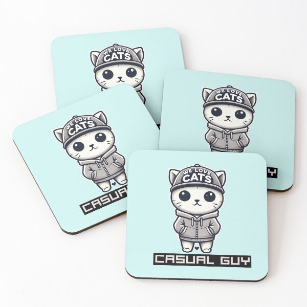 Item preview, Super Cute Casual Guy Cat designed and sold by WeLoveCatss.