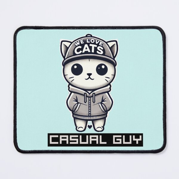Item preview, Super Cute Casual Guy Cat designed and sold by WeLoveCatss.