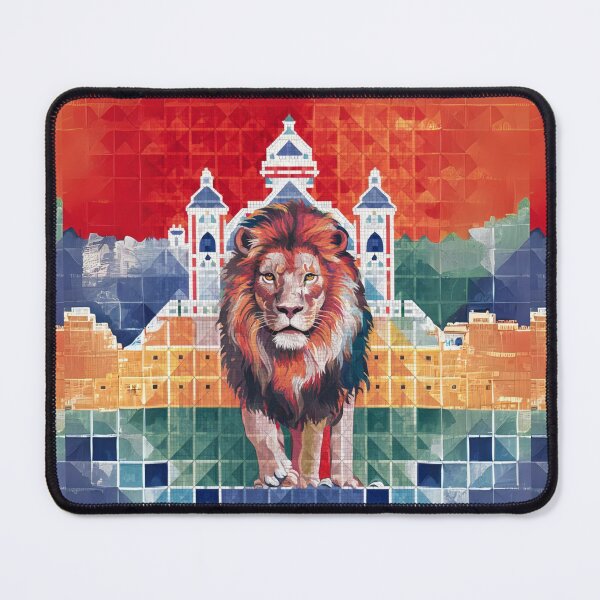 Item preview, Vibrant Moroccan Mosaic Lion - Geometric Tile Art for Phone Cases designed and sold by piketo.