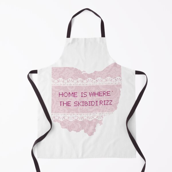 Item preview, Home is Where the Skibidi Rizz Ohio crosstitch pillow designed and sold by alisonm47.