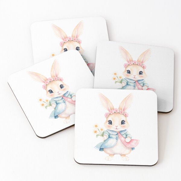 Item preview, Cute bunny and flowers designed and sold by Victoria Riabov.
