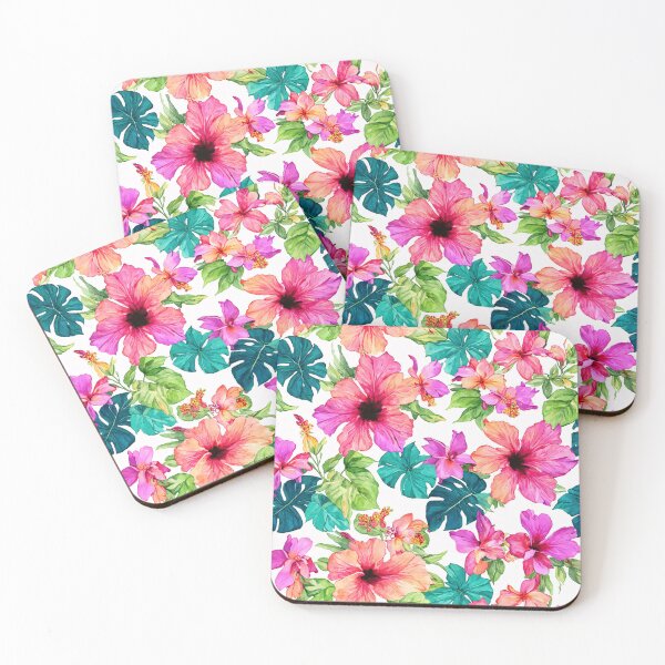 Item preview, Watercolor Tropical Floral Pattern designed and sold by SeamPix.