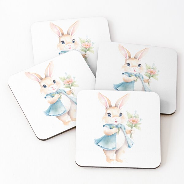 Item preview, Cute bunny and flowers designed and sold by Victoria Riabov.