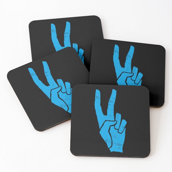 Item preview, Blue Peace Sign Hand Gesture Art designed and sold by coshe.