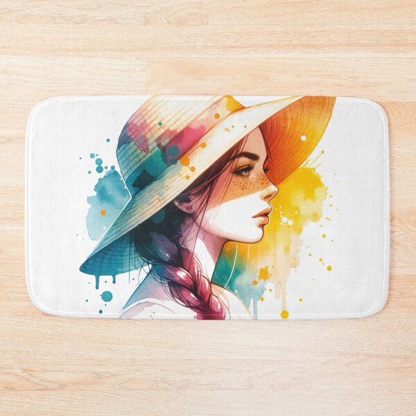 Item preview, Springtime Elegance: Young Woman in a Floral Hat designed and sold by JesNoh.