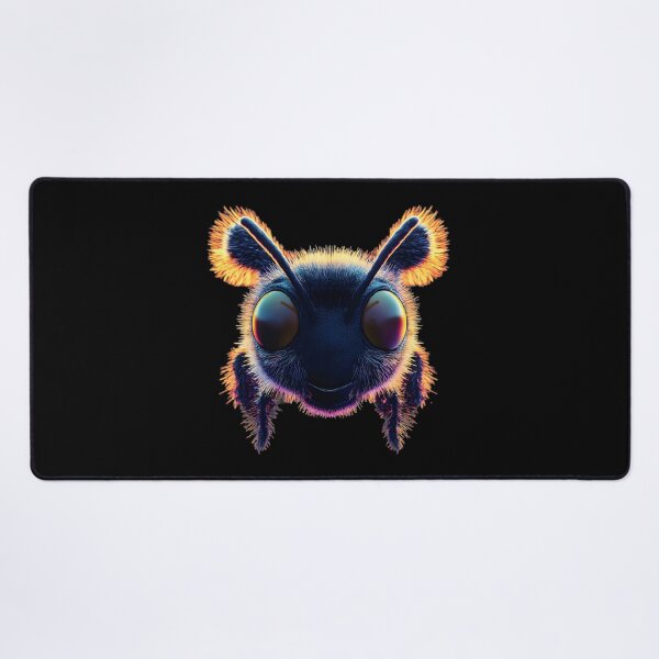 Aperçu de l'œuvre Tête d'abeille mignonne au néon | Cadeau amusant pour les amoureux des animaux et des abeilles créée et vendue par ViralBrowser.