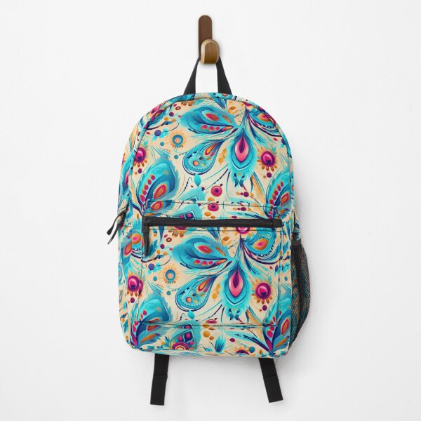 Item preview, Psychedelic Paisley Flowers Boho Chic Blue designed and sold by chocolatefund.