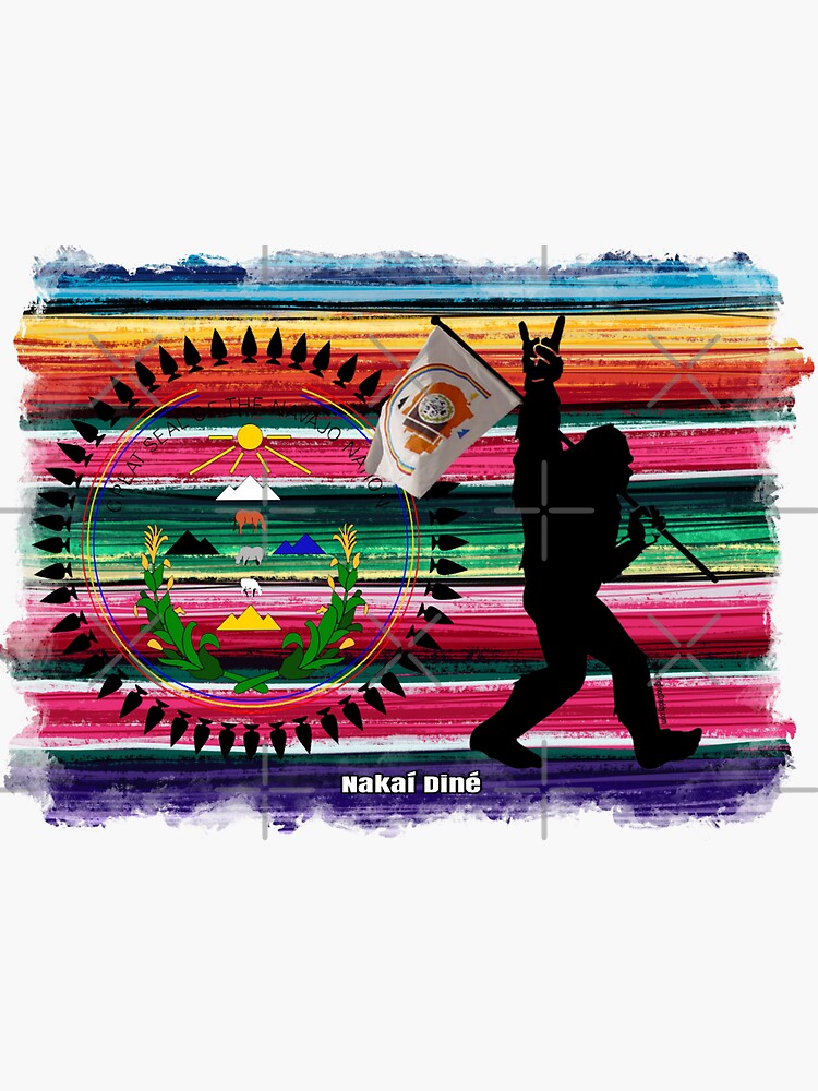 Thumbnail 3 of 3, Sticker,  Navajo Nation Native Diné designed and sold by NativeGraffix.