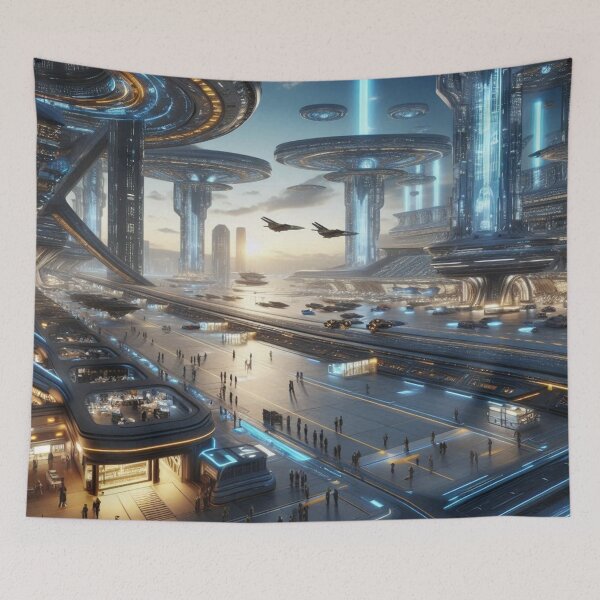 Item preview, Futuristic Space Port designed and sold by IrsathThaslima.