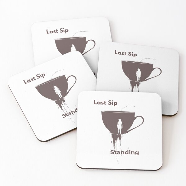 Item preview, Diseño creativo para amantes del café con el último sorbo en pie designed and sold by BlkMoonShop.