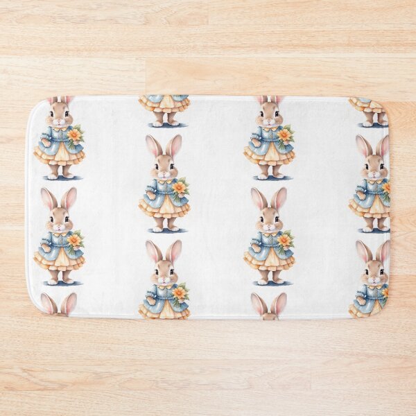 Item preview, Cute bunny in retro outfit with flower designed and sold by Victoria Riabov.