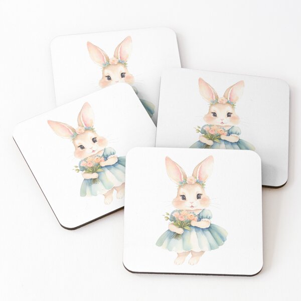 Item preview, Cute bunny in retro outfit with flower designed and sold by Victoria Riabov.