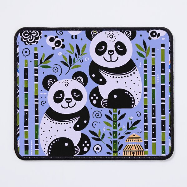 Item preview, 2 pandas with bamboo forest designed and sold by MerryCrown.