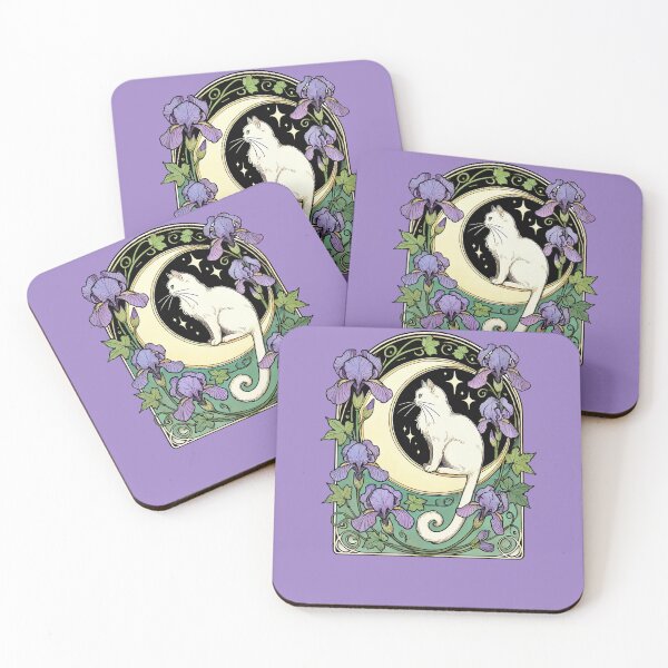 Item preview, White Cat Moon designed and sold by FrictionMaxxing.