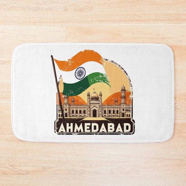 Item preview, Retro Ahmedabad Skyline City in India designed and sold by MaateoDesign.