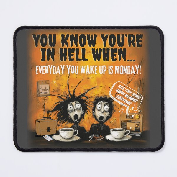 Item preview, HELL IS WHEN EVERYDAY IS MONDAY :( designed and sold by NikoDeeko.