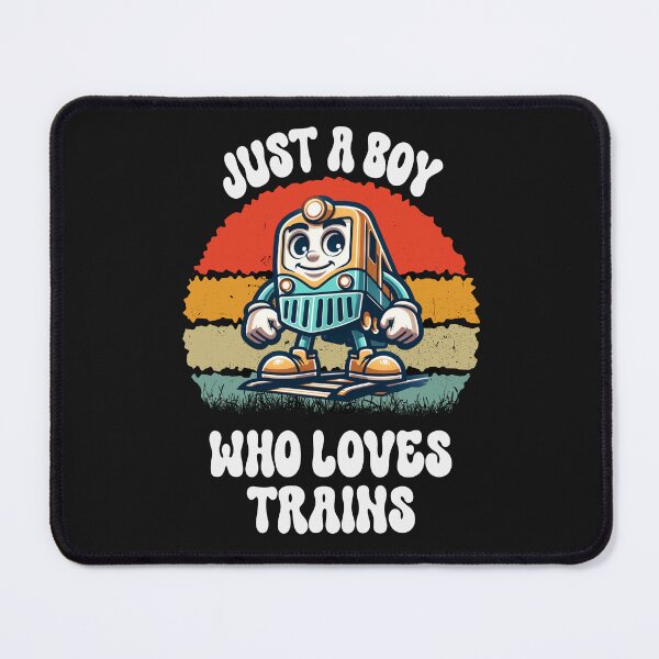 Item preview, Just a Boy Who Loves Trains Retro Design designed and sold by MizoX7.