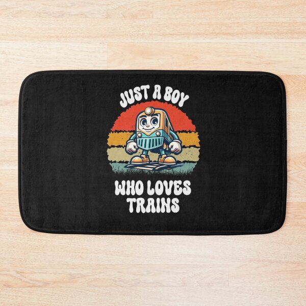 Item preview, Just a Boy Who Loves Trains Retro Design designed and sold by MizoX7.