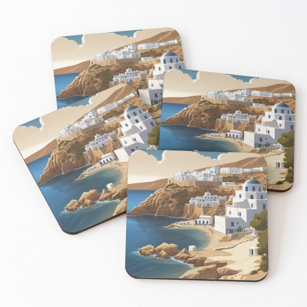 Item preview, 026 Vintage Mykonos, Greece Poster Design designed and sold by Alexis Art Collection.