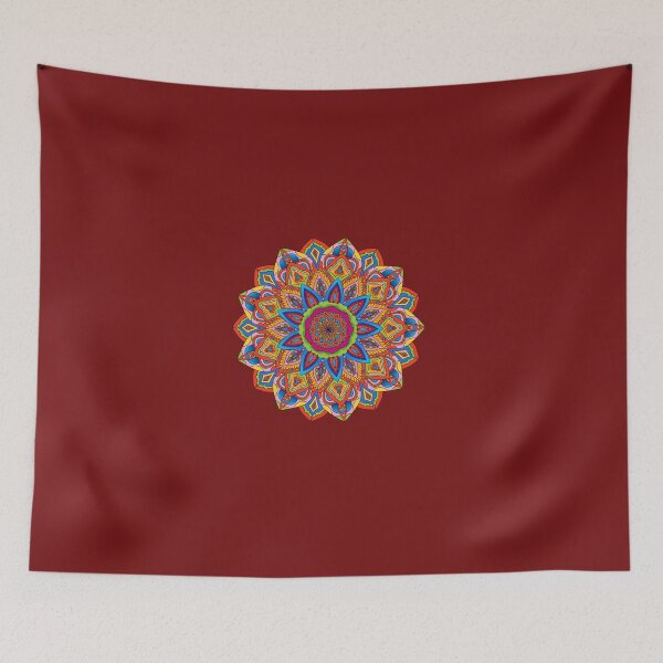 Item preview, Colorful Flower Mandala background for carpet, rug and others designed and sold by Smht1928.