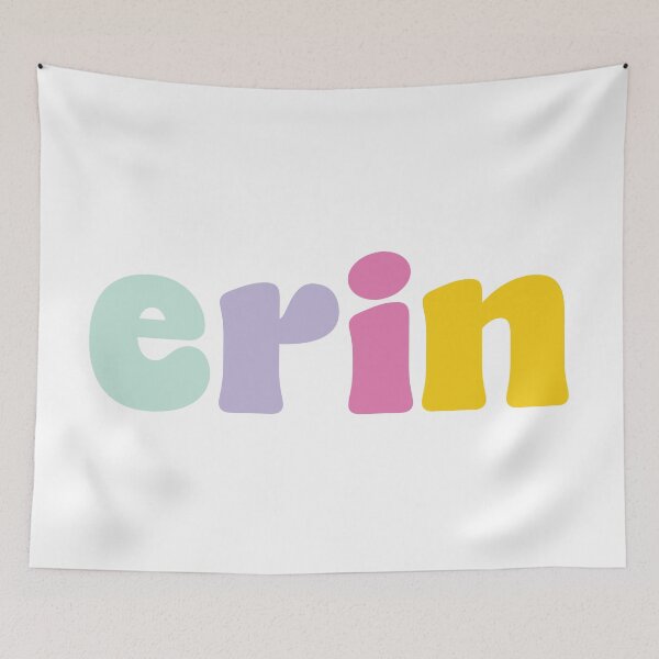 Item preview, Erin - Custom name on colorful block font designed and sold by To the Lua.