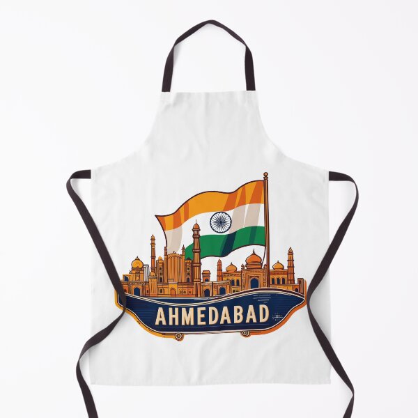 Item preview, Retro Ahmedabad Skyline City in India designed and sold by MaateoDesign.