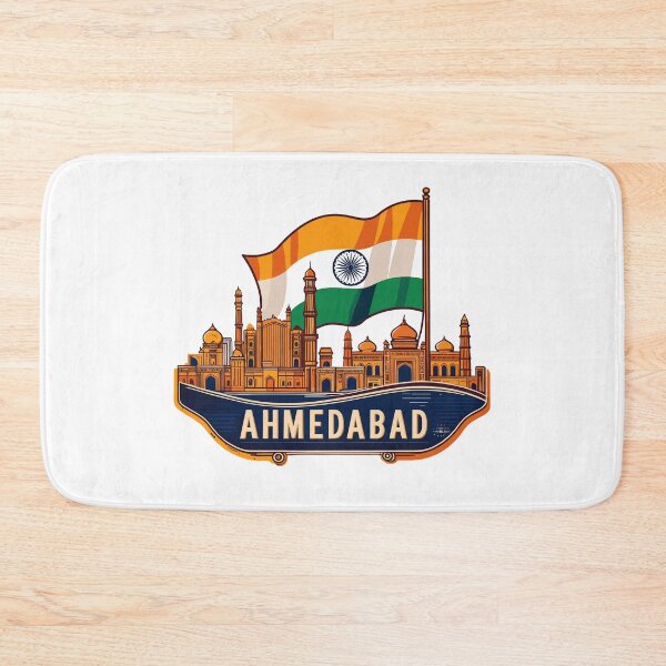 Item preview, Retro Ahmedabad Skyline City in India designed and sold by MaateoDesign.