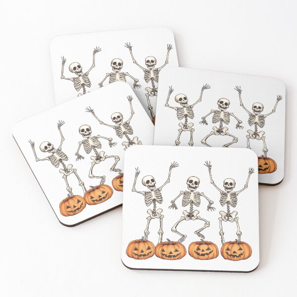 Item preview, Dancing Skeletons With Halloween Pumpkins designed and sold by xiao xuans.