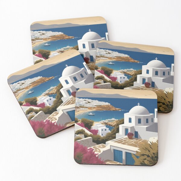Item preview, 029 Vintage Mykonos, Greece Poster Design designed and sold by Alexis Art Collection.