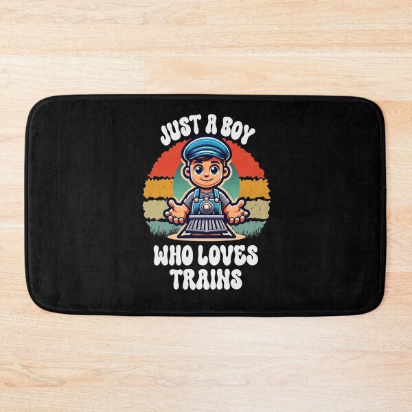 Item preview, Just a Boy Who Loves Trains Retro Design designed and sold by MizoX7.
