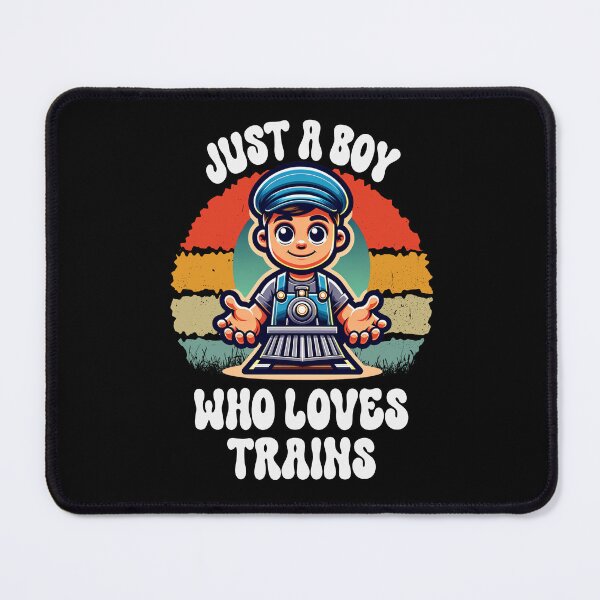 Item preview, Just a Boy Who Loves Trains Retro Design designed and sold by MizoX7.