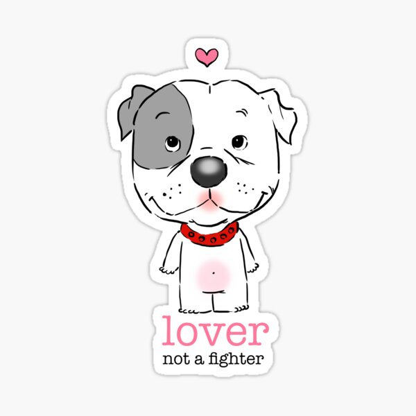 Item preview, Pitbull Puppy-Lover Not a Fighter designed and sold by Furkid Studio.