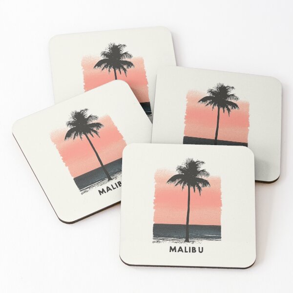 Item preview, Retro Malibu Sunset with Palm Tree designed and sold by Retro Travel Design.