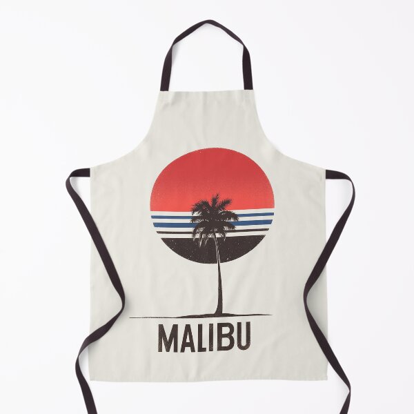 Item preview, Retro Malibu Sunset with Striped Palm Tree Silhouette designed and sold by Retro Travel Design.
