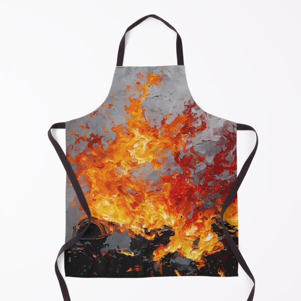 Item preview, Flames of Fahrenheit 451 - Impasto with Acrylic Paint designed and sold by Second Draft Visuals.