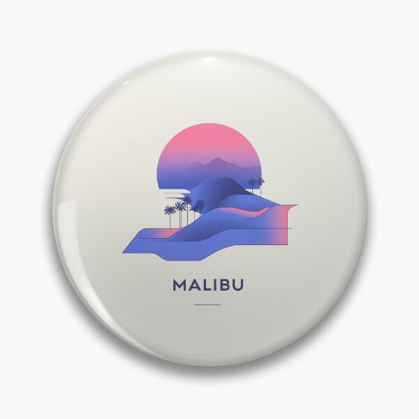 Item preview, Dreamy Malibu Sunset with Vibrant Gradient Landscape designed and sold by Retro Travel Design.