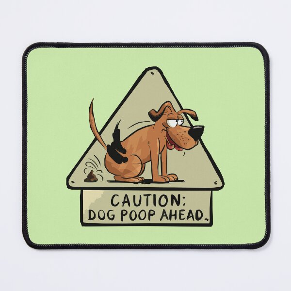 Item preview, Dog poop warning designed and sold by Attic-Junk.