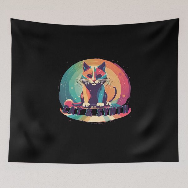 Item preview, Cat & Synth Analog Synthesizer Vintage designed and sold by ToxiCool.
