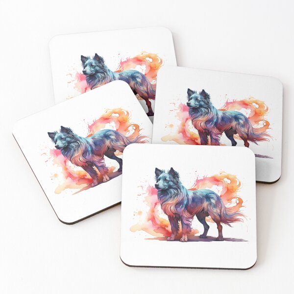 Item preview, a colorful dog as a watercolor designed and sold by Rose Design & Photos.